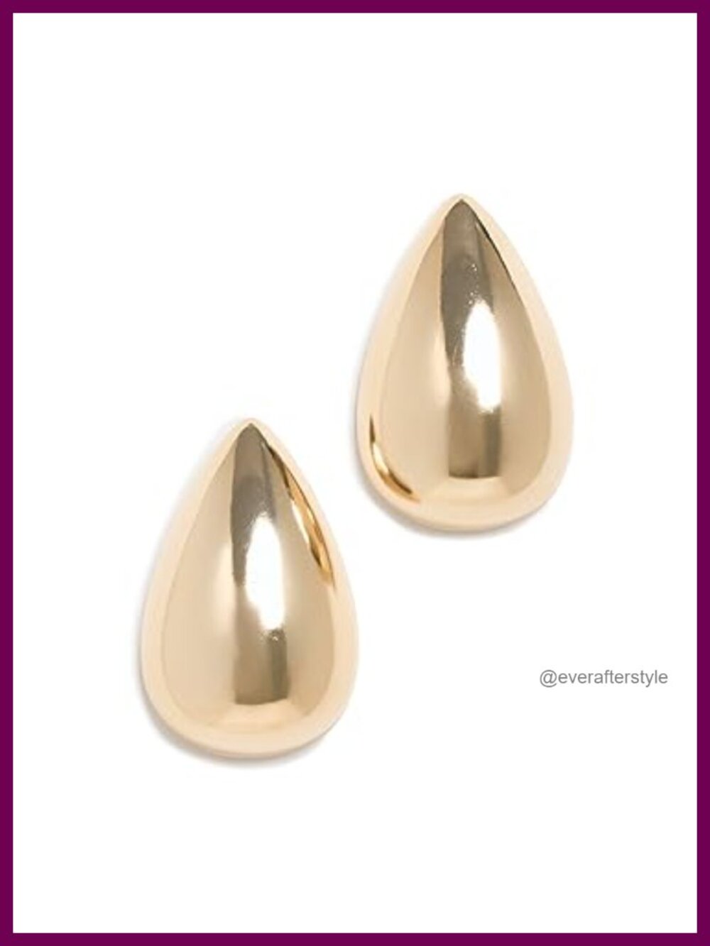 Chunky Teardrop Hoop Earrings Gold-filled 1.25in Hinged